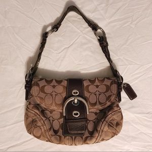 Coach Signature Brown small shoulder bag